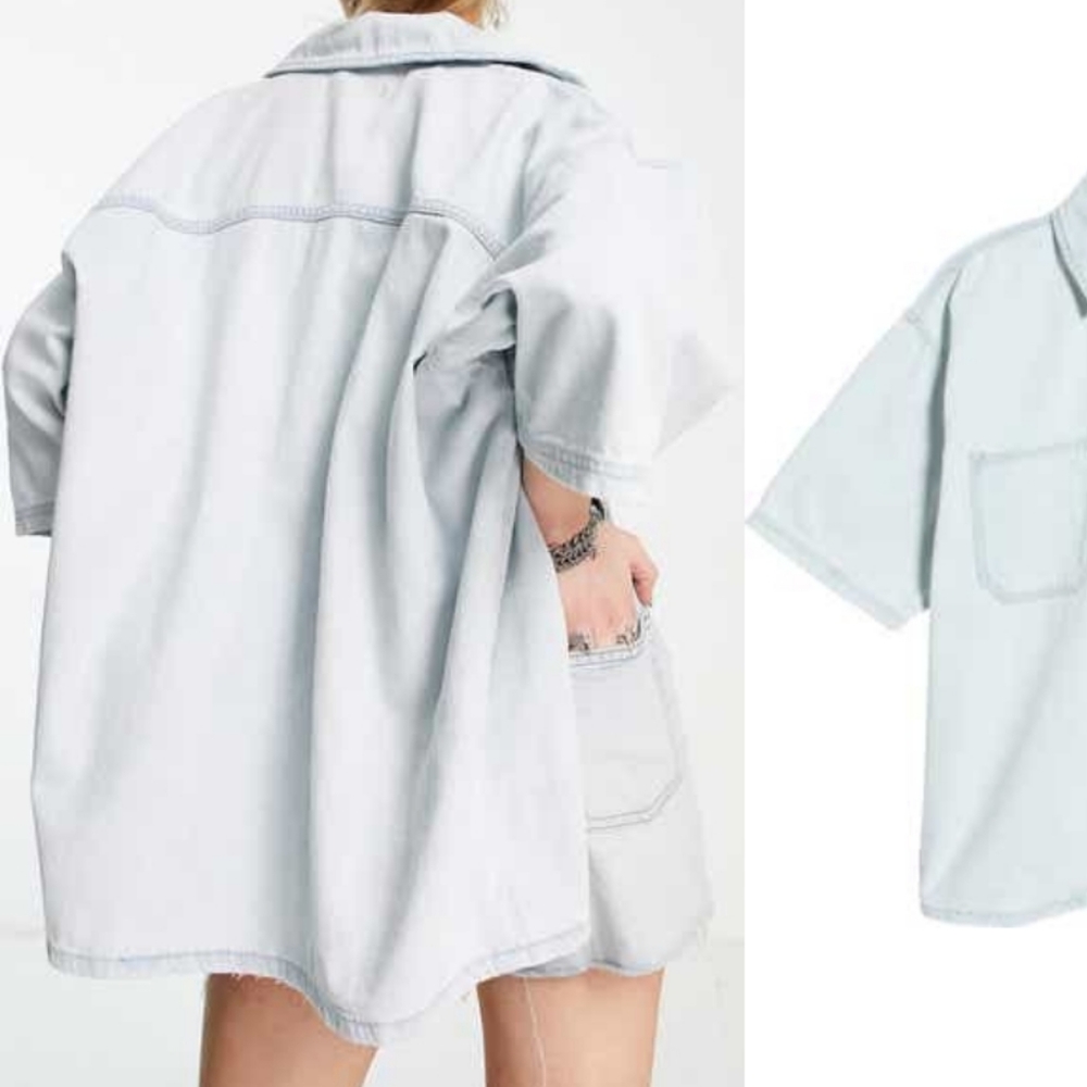 Women's short sleeve button-up shirt - Picture 3 of 5